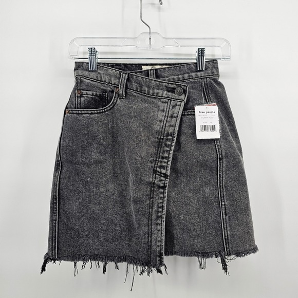 Free People Dresses & Skirts - Free People We The Free The Parker Denim Mini Skirt Sulphur Black 24 OB1136315